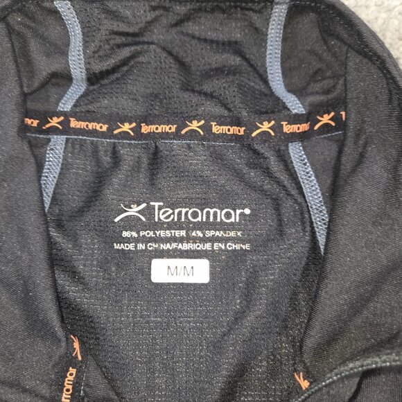 Terramar Long Sleeve Base Layer‎ Shirt Mens Medium Black Climasense Poly Blend - Picture 11 of 12